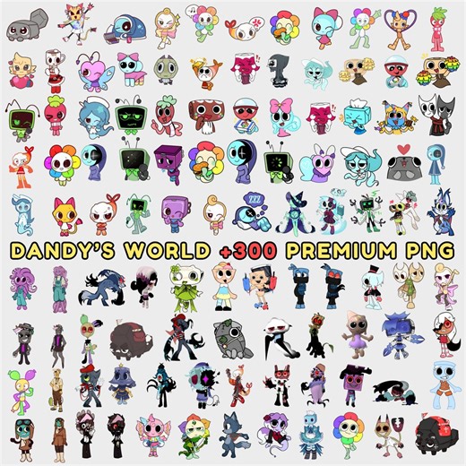 Dandy's World  300 PNG Bundle: Dandy World Cartoon Designs (digital Download) - Etsy