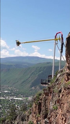 Swinging Over a Cliff | Giant Canyon Swing at Glenwood Caverns