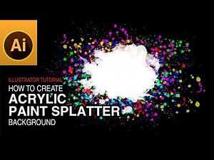 How to Create Vector Colorful Acrylic Paint Splatter Blob on Black Background in Adobe Illustrator