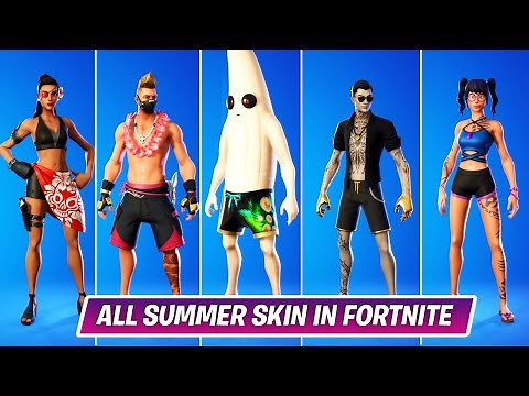 Evolution of All Summer Skins in Fortnite Battle Royale (2019-2021)