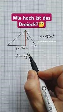 The height of a triangle - by rearranging the formula 🤓 #triangleheight #triangle #height #math #...