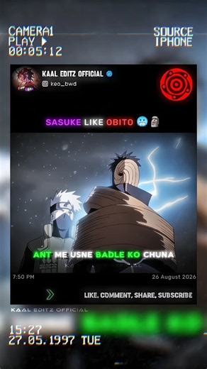 Sasuke Like Obito 🥶🗿 #shorts
