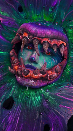 64K views · 440 reactions | MUTANT VENUS FLYTRAP this was the most time consuming project I have ever done. But it was a pleasant experience and I am in love with the final result  Inspirations: @candymakeupartist and Audrey II from Little Shop of Horrors #halloween2023 #patynamakeup #littleshopofhorrors #venusflytraphalloween | Kamila Patyna Make Up | Facebook