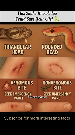 Venomous vs. Non-Venomous: Can You Spot the Difference?#trend