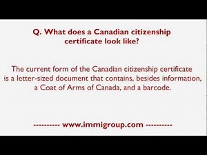 What does a Canadian citizenship certificate look like?