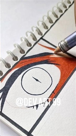 Nezuko Eye drawing 😍 #shorts #anime #drawing #art #viral #tanjiro #trending #sketch #rengoku #nezuko