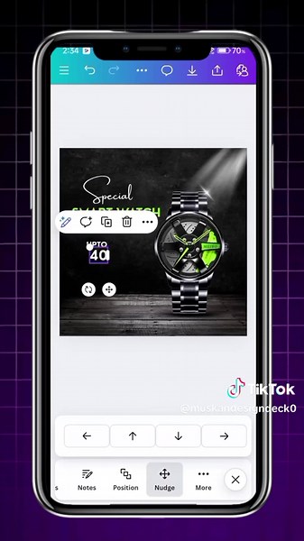 Create a Luxury Smart Watch Poster in Canva