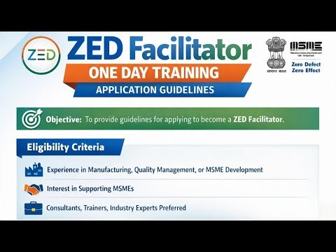 Zed certifications process training #zed #msme #training #qci