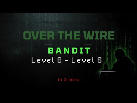 Bandit Walkthrough Level 0 to 6 In 3 mins | OverTheWire CTF for Beginners