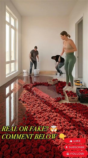 Rose Epoxy Floor Transformation 🌹✨ | Satisfying Luxury Room Makeover Timelapse #satisfyingvideos