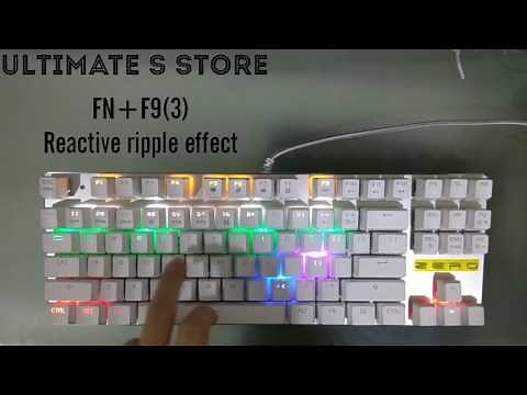 Zero Mechanical Keyboard- Review & Test Led Lighting modes ducky