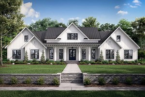 Modern Farmhouse Plan - 3,086 Square Feet, 4 Bedrooms, 3.5 Bathrooms | Floor Plan #041-00222 | America's Best House Plans