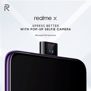 Xtract Selfies like never before with the 16MP Pop-Up Selfie Camera of #realmeX. #LeapToPremium Witness the live unveiling at 12:30 PM, 15th July on realme.com/in. Know more: http://bit.ly/2FMoV64 | realme