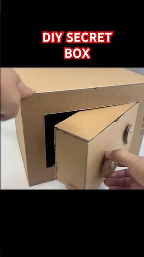 DIY Cardboard Safe with Secret Lock 🔒 #shorts #diyproject