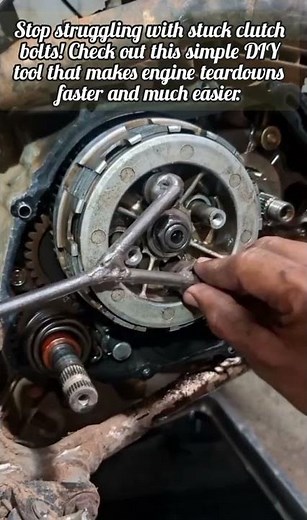 DIY Custom Tool For Fast Motorcycle Clutch Removal