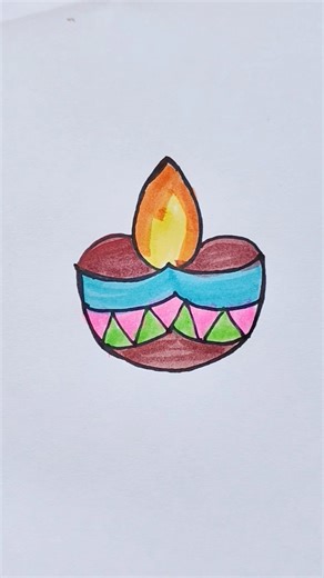 Diya 🪔 Drawing for kids #diya #diwali #drawing #shortvideo #pipafuntv #viralvideo #trending #shorts