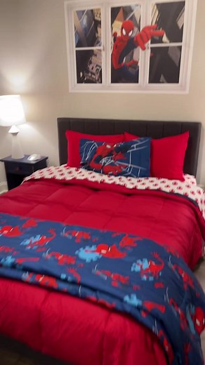 Made my room Spider-Man themed #spiderman | baylenlevine