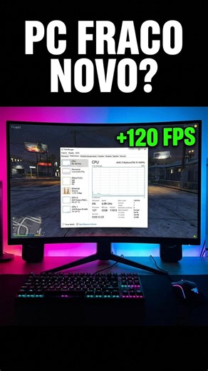 Como Otimizar o FiveM em PC Fraco e Aumentar FPS #shorts