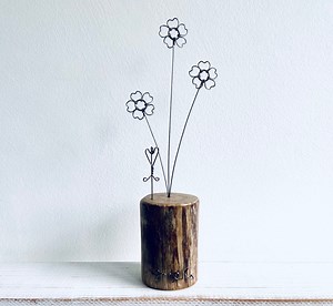 Wire Forget Me Nots & Heart on Waxed Driftwood/valentines Day/mother’s Day/driftwood Art/wire Art/flower Art/wire Flowers - Etsy UK