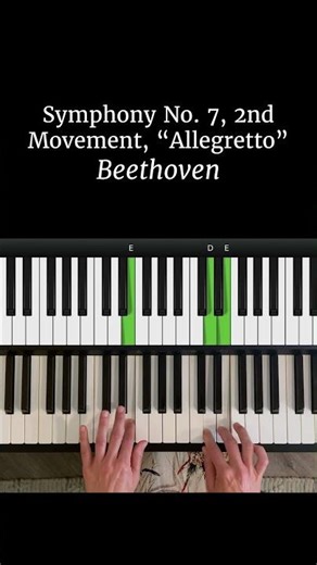 Beethoven’s Symphony No. 7, “Allegretto” (Piano Solo) #piano #beethoven #pianomusic #classicalmusic