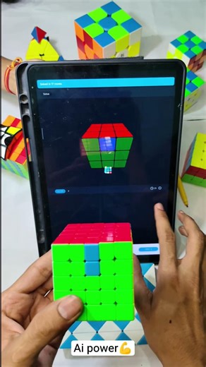 5by5 cube solve by using ai😱 l ai tricks l #cube #shortclips #video