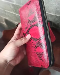 Handmade Wallet Python Leather | Red Python Money Pocket - Womens Wallet - Etsy