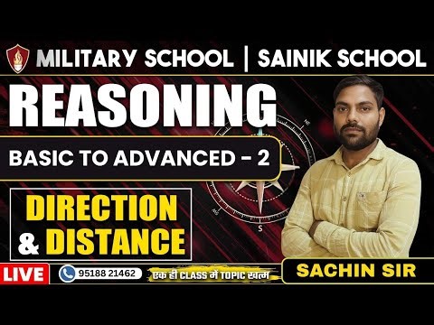 Reasoning Distance & Directions Part 2 | Sainik School Online Classes | Best Sainik School Coaching
