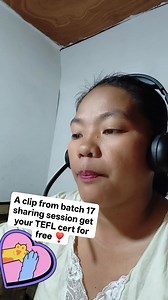 Sharing session video clip 🤗 Batch 18 schedule : Thursday @ 6 pm #esl #sharingsession .. | Susan Canoy Manhulad