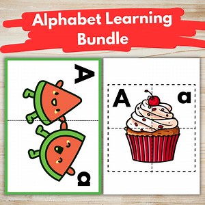 Alphabet Learning Bundle | Candy Alphabet Activity Sheets   Printable Flashcards | A–Z Interactive Learning | Preschool & Kindergarten PDF - Etsy