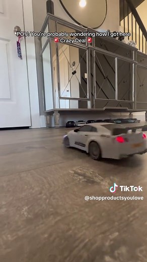 This 1:24 scale RC drift car is way too fun for the price. 4WD drifting, bright LED lights, swappable tires, and smooth controls make it perfect for desk drifting, living room races, or gifting to kids and adults. Comes ready to run right out of the box and makes an easy win gift! #drift #RCDriftCar #RemoteControlCar #ToyTok #GiftIdeas