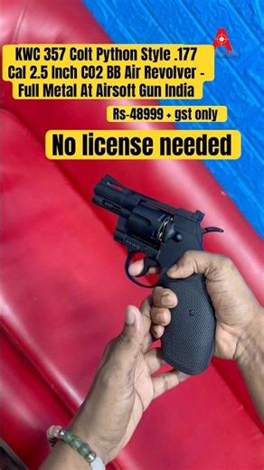 KWC 357 Colt Python Style .177 Cal 2.5 Inch CO2 BB Air Revolver - Full Metal #kwc #kwc357 #co2airgun
