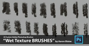Wet Texture Photoshop Brushes