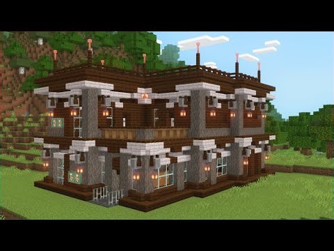 Minecraft | How To Build a Modern Dark & Pale Oak House