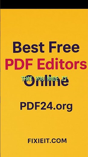 🔥 Best FREE PDF Editor – PDF24.org If you want to edit PDFs. More tech tips at fixieit.com