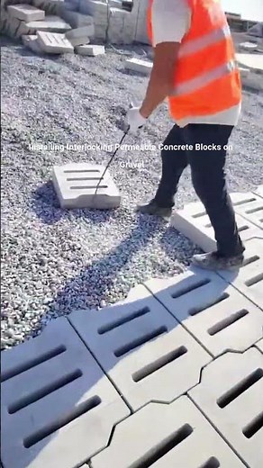 Installing Interlocking Permeable Concrete Blocks on Gravel