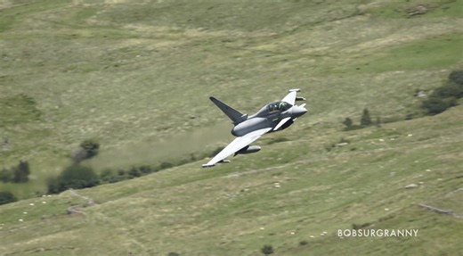 Three RAF Typhoons hit the Mach Loop - and the valley erupted