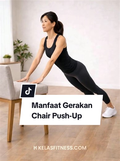 Mau latih tubuh bagian atas tapi belum siap push-up di lantai? Chair push-up adalah versi yang lebih aman, lebih ramah sendi, tapi tetap efektif 💯 Manfaatnya: ✅ Menguatkan lengan & bahu ✅ Aktifkan dada dan core ✅ Bantu jaga kekuatan fungsional ✅ Cocok untuk pemula & yang jarang olahraga 👌 Kuncinya ada di posisi tubuh dan kontrol gerakan. Pelan, stabil, dan napas tetap teratur 😌 👉 Di Kelas Fitness, ada program latihan yang aman, terarah, dan dipantau trainer 👩‍🏫✨ Jadi latihan nggak asal ger