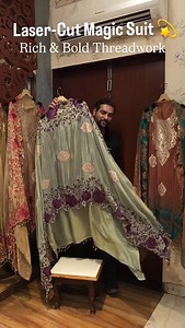 Comment Below for Details in DM You can place your order in two easy ways: 🌐 Online on our website: www.parkashshoppe.com 📲 Or WhatsApp us directly at: 8360297363 Description - This design is a true labour of love, crafted with laser-cut gota patches on the neckline, carefully stitched and outlined with dense thread embroidery in chain-style patterns. Made on a soft tissue fabric, the suit carries a beautiful sheen while remaining fluid and comfortable. The embroidery is kept tone-on-tone with