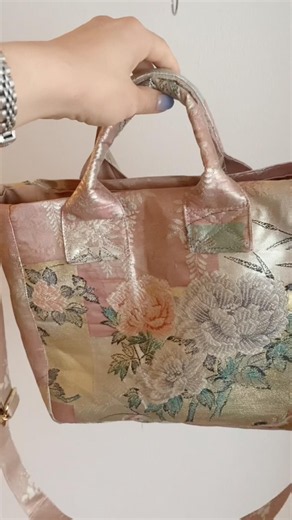 【帯リメイク】古い帯が大変身！大人可愛い2wayトートバッグの作り方✨ #diy #remake
