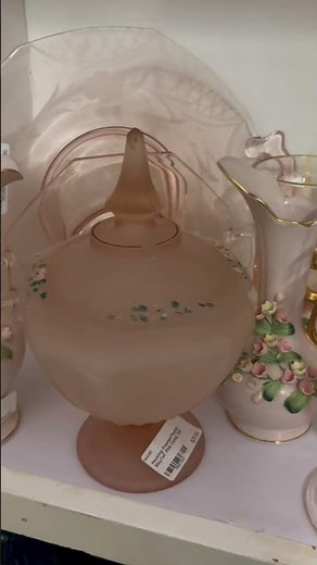 Pink depression glass is here & it's STUNNING!🎀Rare, delicate, and oh-so-vintage! Scoop some up at