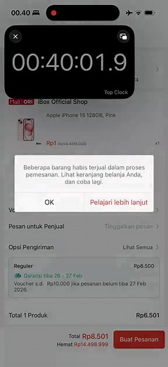 Limited Time Flash Sale on iPhone 15 at Shopee