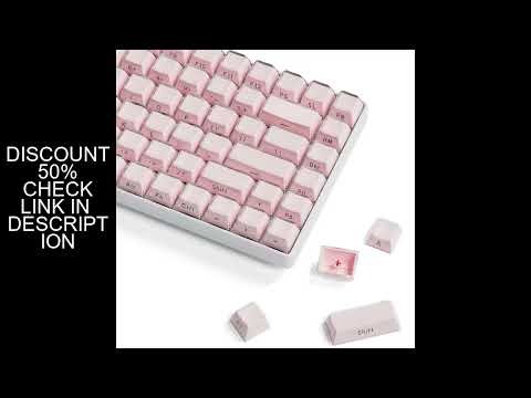 113 Key Jelly Round Side Keycaps Ice Crystal Translucent Pink OEM Profile Key cap for Cherry MX 61 6