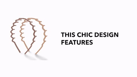 Kitsch Zig Zag Headbands for Women – Fashion Accessories for Slicked Back Styles - Comfortable Wavy Headbands | Comb Headband with Teeth | Ideal Gifts for Women - Neutral - 2 pcs