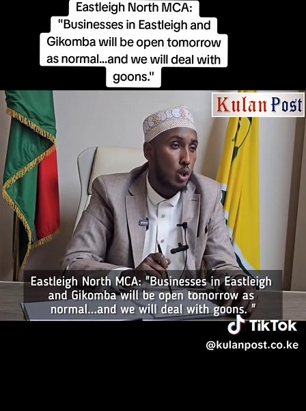 Eastleigh North MCA Assures Business Operations Tomorrow