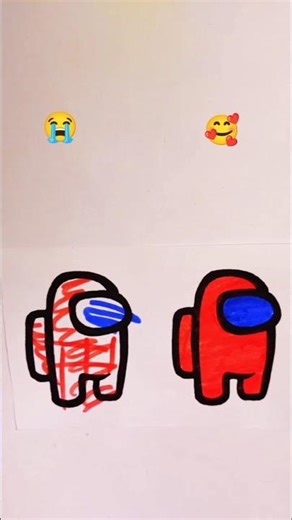 Right vs Wrong Coloring Challenge | Among Us Art 🎨🔥