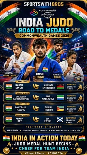 🥋 India Judo Road to Medals 🇮🇳 | Harsh Singh, Shraddha, Rohit & Asmita | CWG Glasgow 2026