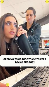 Pranking the boss by being rude to customers🤣 #funny #boss #funnyvideo #work #prank #worklife