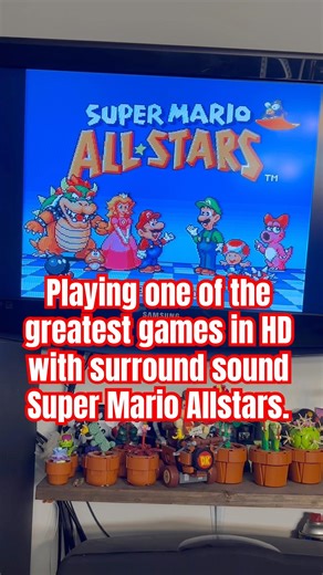 Playing one of the greatest games in HD with surround sound Super Mario Allstars #retrogaming