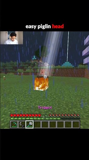 easy piglin head #minecraft