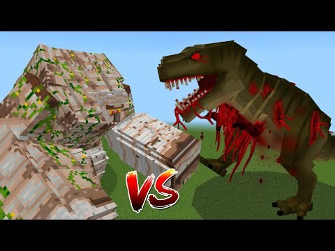 Minecraft Golems VS Parasitic Trex...